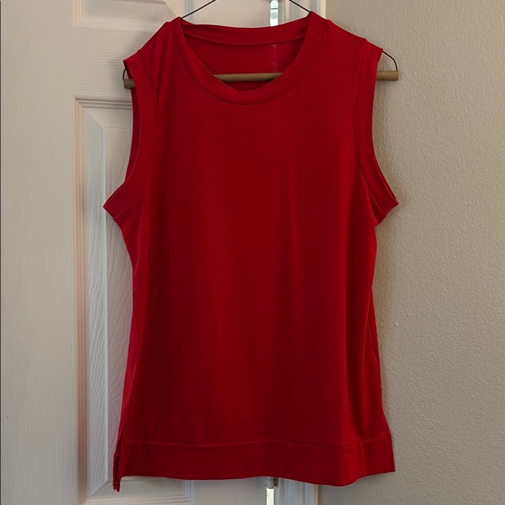 Sleeveless Red Top